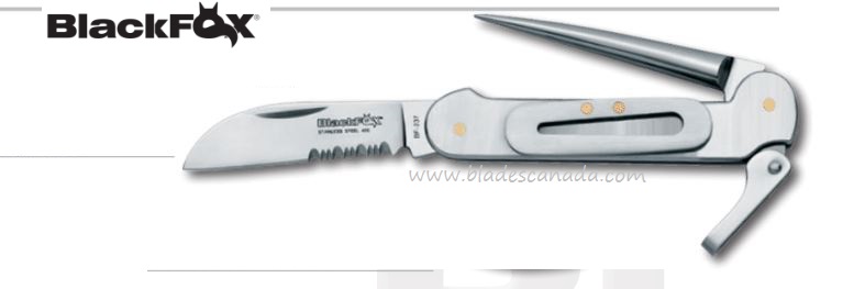 BlackFox BF-237 Sailing Slipjoint Folding Knife, 420 Steel, Stainless Handle, Fox01FX314