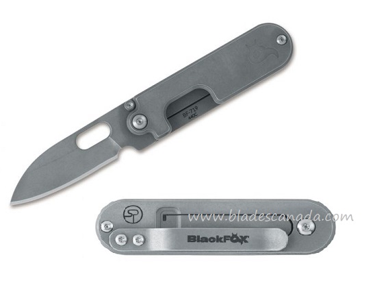 Blackfox BF-719 Bean Gen 2 Slipjoint Folding Knife, 440C, Stainless Handle, Fox01FX482
