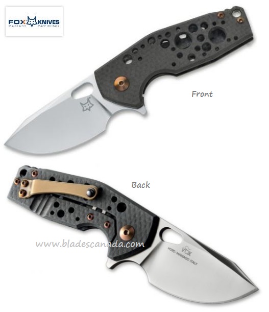 Fox Italy Vox Suru Flipper Framelock Knife, M390, Carbon Fiber, FX-526CF - Click Image to Close