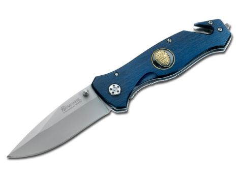 Boker Magnum Law Enforcement Folding Knife, 440, Aluminum Blue, B-01MB365