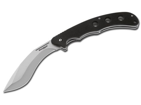 Boker Magnum Pocket Kukri Folding Knife, 440, G10 Black, 01MB511