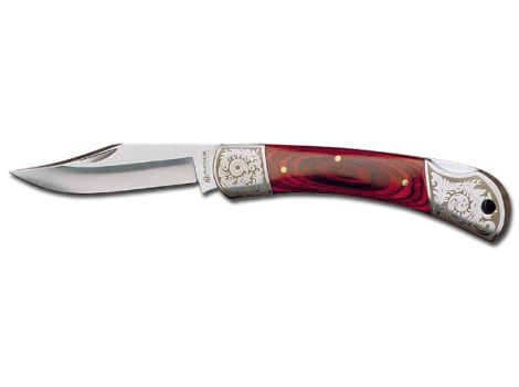 Boker Magnum Etching Folding Knife, 420 Steel, Pakkawood Handle, 01SC002 - Click Image to Close