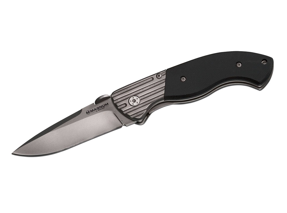 Boker Magnum Discus Folding Knife, 440, G10 Black, 01SC329