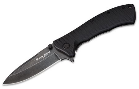 Boker Magnum #9 Flipper Folding Knife, 440A, G10 Black, 01YA296