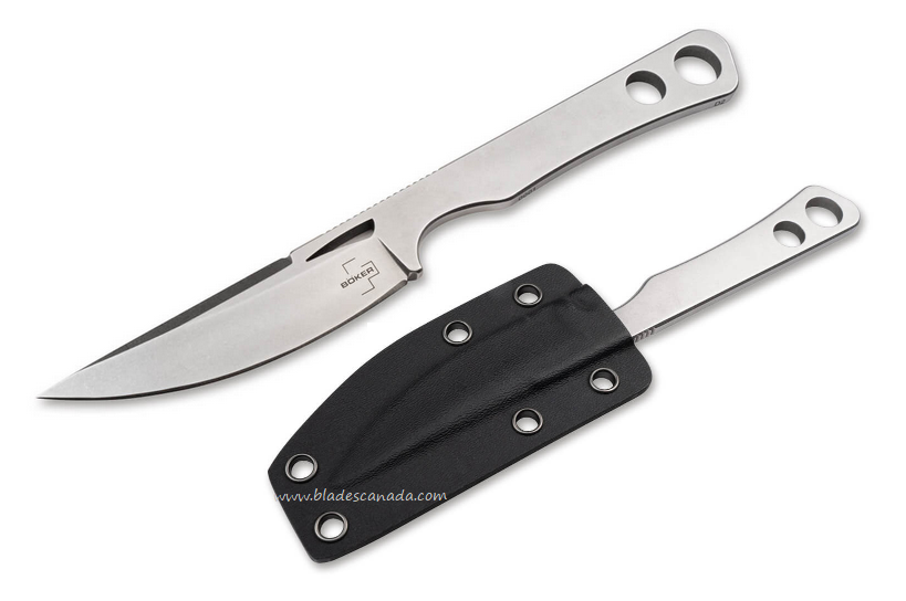 Boker Plus Gekai Fixed Blade Knife, D2, Steel, Kydex Sheath, 02BO071