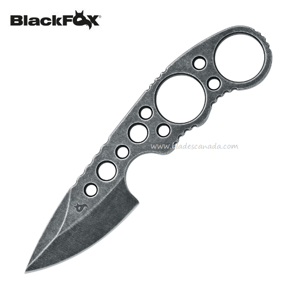 BlackFox Skelergo Fixed Blade Knife, 440C Black SW, Kydex Sheath, BF-734