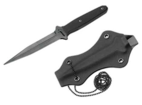 Boker Plus Besh-Wedge Dagger Fixed Blade Knife, 440C, G10 Black, Kydex Sheath, 02BO275 - Click Image to Close