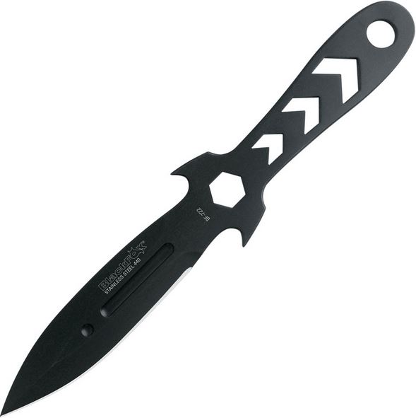 BlackFox Throwing Knife, Stainless Steel w/Black Nylon Sheath, 02FX059