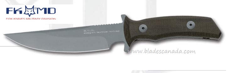 Fox Italy Fixed Blade Knife, 440C, Micarta, MOLLE Nylon Sheath, FX-1666TK