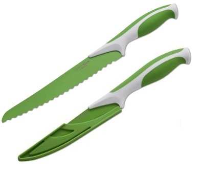 Boker Kitchen Color Cut Bread Knife, Apple Green w/Guard, 03CT203