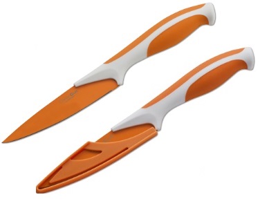 Boker Kitchen Color Cut Paring Knife, Apricot Orange w/Guard, B-03CT305