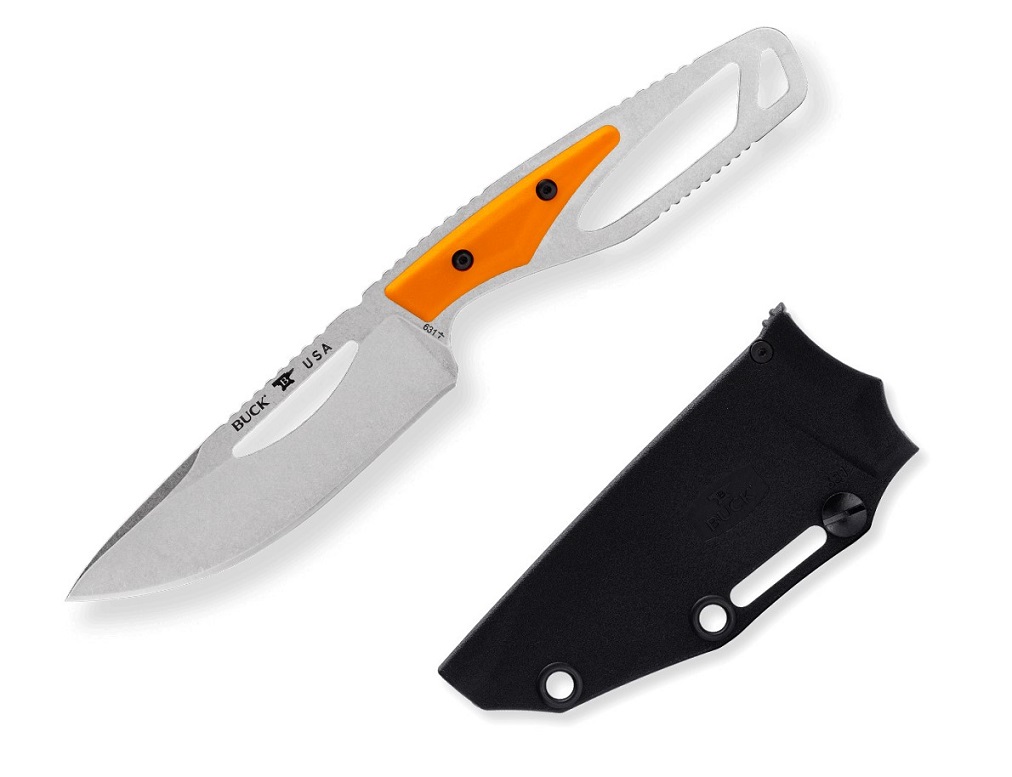 Buck PakLite Field Select Fixed Blade Knife, 420HC, Hard Sheath, 631ORS