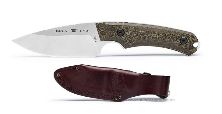 Buck 664 Alpha Hunter Pro Fixed Blade Knife, S35VN Satin, Richlite Brown, 0664BRS