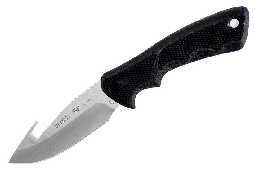 Buck BuckLite Max II Gut Hook Fixed Blade Knife, 420HC Steel, Nylon Sheath, BU0685BKG