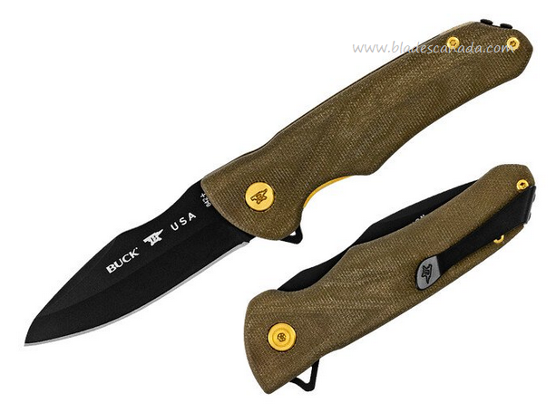 Buck Sprint Ops Pro Flipper Folding Knife, 2022 Legacy, S45VN, Micarta, BU0842GRSLE­