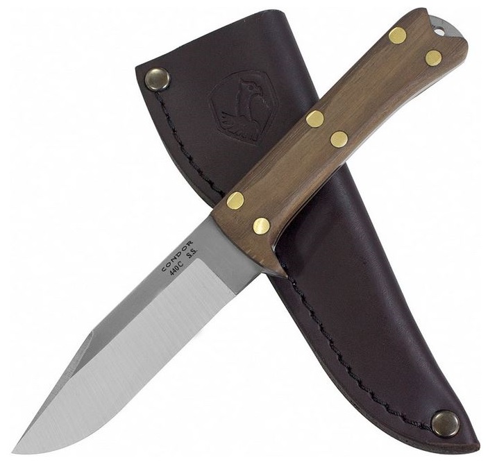 Condor Lifeland Hunter Fixed Blade Knife, Walnut Handle, CTK103-4.5-4C