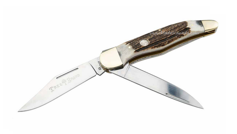 Boker Manufaktur Traditional Series 2.0 Slipjoint Folding Knife, D2, Stag, 110840ST