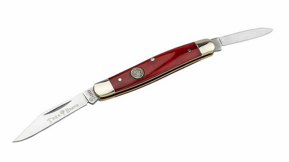 Boker Manufaktur Traditional Series 2.0 Pen Slipjoint Folding Knife, D2, Red Bone, 110844