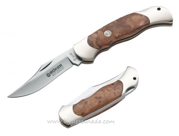 Boker Germany Optima Folding Knife, 440C, Thuja Wood, B-113002TH
