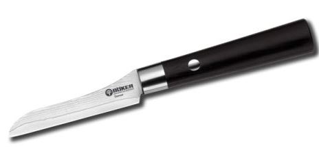 Boker Germany Damascus VII Vegetable Knife, Damascus Blade, Pakka Wood Handle, B-130408DAM