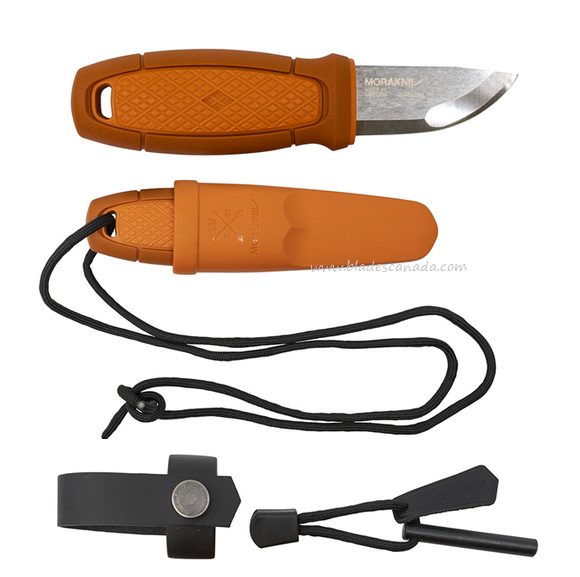 Mora Eldris Fixed Blade Knife w/Fire Kit, 12C27 Sandvik, Burnt Orange, 13502