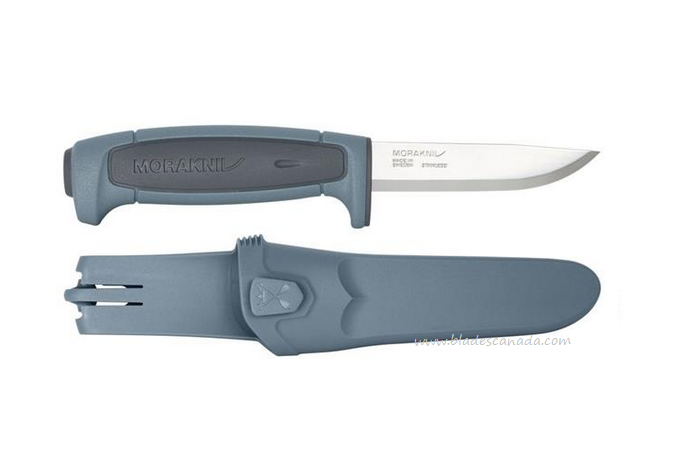 Morakniv Basic 546 Fixed Blade Knife, Stainless Blade, Dark Grey/Blue, 14048