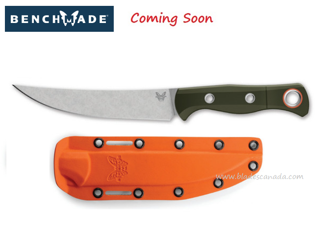 (Coming Soon) Benchmade Meatcrafter Fixed Blade Knife, CPM S45VN, G10 OD Green, BM15500-3
