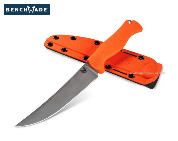 Benchmade Meatcrafter Fixed Blade Knife, CPM 154, Orange Santoprene, 15500