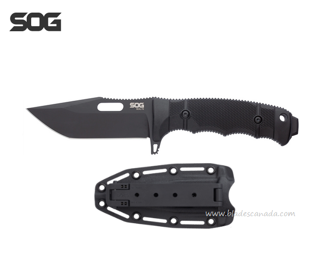 SOG Seal FX Fixed Blade Knife, CPM S35VN Tanto, Kydex Sheath, 17-21-02-57