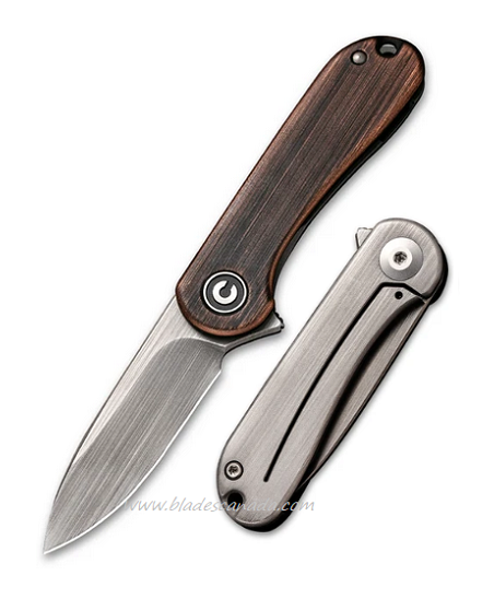 CIVIVI Mini Elementum Flipper Framelock Knife, 14C28N, Copper/Stainless Handle, 18062Q-2