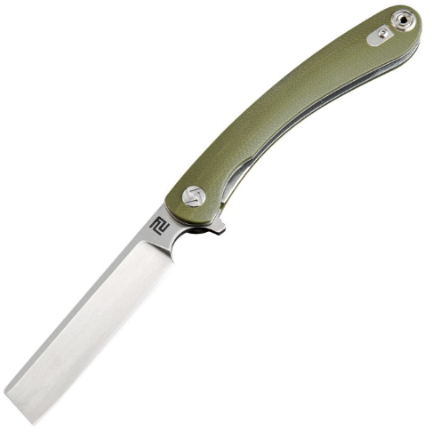 Artisan Orthodox Flipper Folding Knife, D2, G10 Green, ATZ1817PGNC