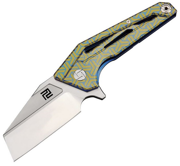 Artisan Cutlery Ravine Flipper Framelock Knife, S35VN, Titanium, 1819GBU02 - Click Image to Close