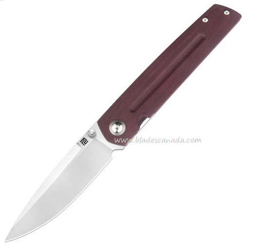 Artisan Cutlery Sirius Flipper Folding Knife, CPM S35VN, Micarta Burgundy, ATZ1849PDRC