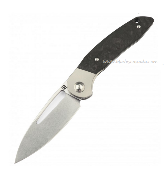 Artisan Cutlery Tylos Framelock Folding Knife, S35VN SW, Titanium/Carbon Fiber, 1854G-MCF