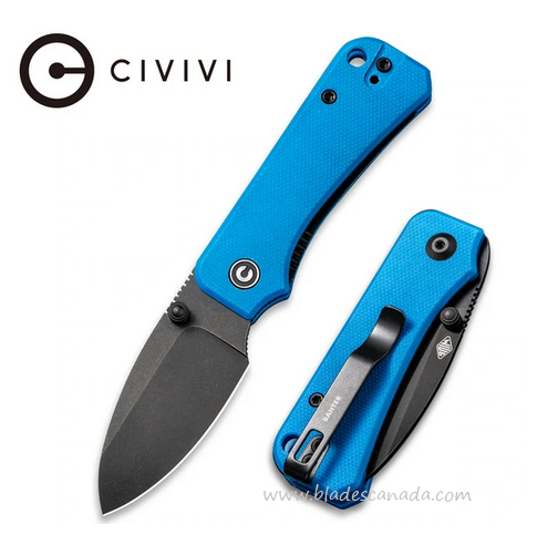 CIVIVI Baby Banter Folding Knife, Nitro V SW, G10 Blue, 19068S-3