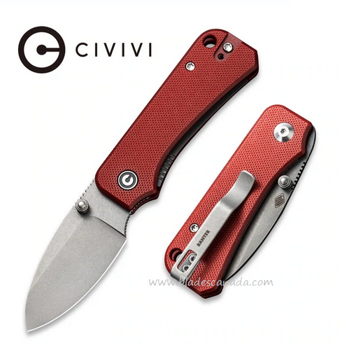 Civivi Baby Banter Folding Knife, Nitro V SW, G10 Burgundy, C19068S-6