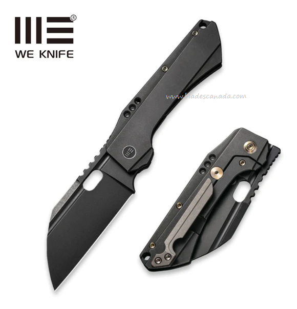 WE Knife Roxi 3 Flipper Framelock Knife, CPM S5VN Black SW, Titanium Black, 19072-2