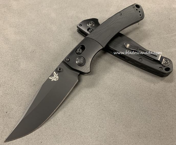 Benchmade Crooked River Folding Knife, S90V, G10 Black, BM15080CU8