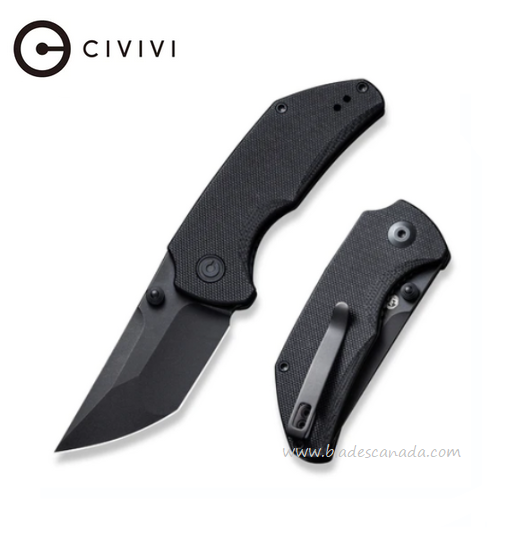 CIVIVI Thug 2 Folding Knife, Nitro-V Black SW, G10 Black, 20028C-1