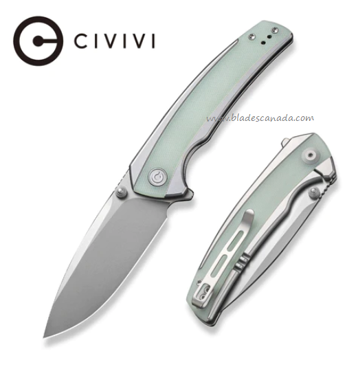 CIVIVI Teraxe Flipper Framelock Knife, Nitro-V, G10/Steel, 20036-2