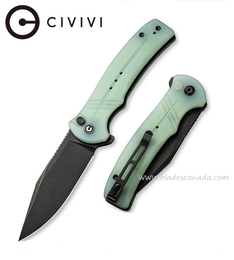 Civivi Cogent Flipper Folding Knife, 14C28N Sandvik, G10 Natural, C20038D-3