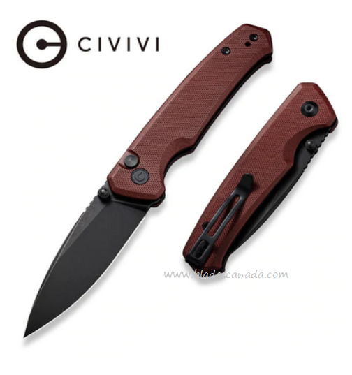 Civivi Altus Folding Knife, Nitro V Black, G10 Red, C20076-2