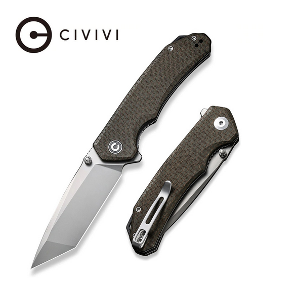 Civivi Brazen Flipper Folding Knife, D2 Steel, Micarta Green, C2023F