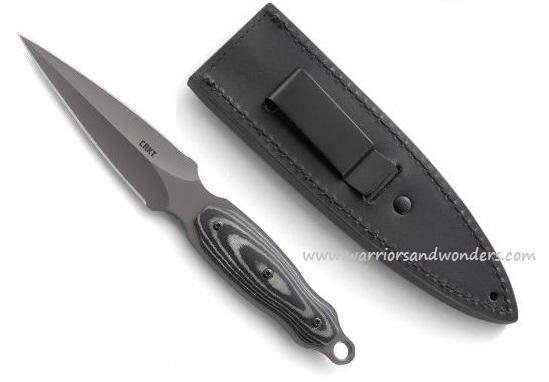 CRKT Shrill Fixed Blade Knife, Leather Sheath, CRKT2075