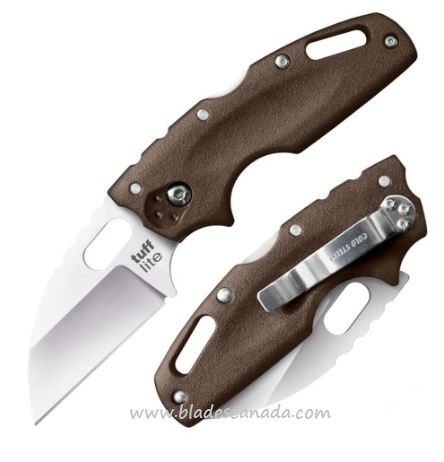 Cold Steel Tuff Lite Folding Knife, AUS 8A, Dark Earth Handle, 20LTF - Click Image to Close