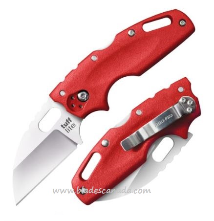Cold Steel Tuff Lite Folding Knife, AUS 8A, Red Handle, 20LTR