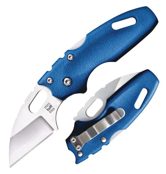 Cold Steel Mini Tuff Lite Folding Knife, 4034SS Steel, Blue Handle, 20MTB - Click Image to Close