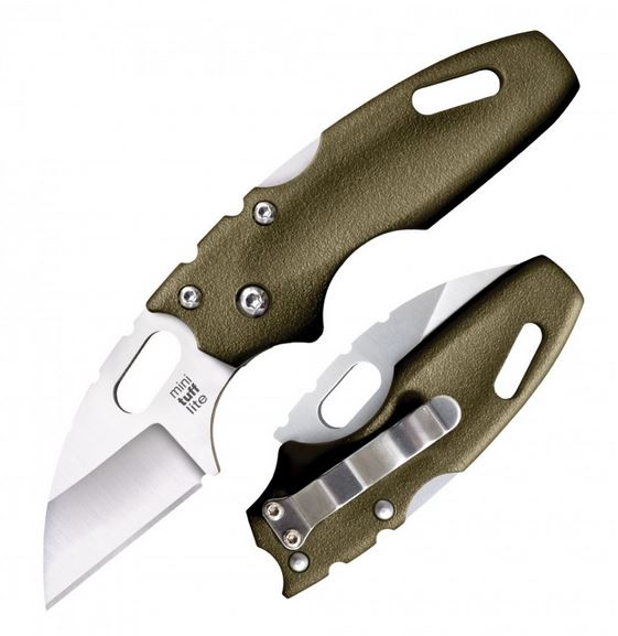 Cold Steel Mini Tuff Lite Folding Knife, 4034SS Steel, OD Green Handle, 20MTGD - Click Image to Close