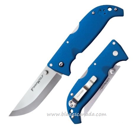 Cold Steel Finn Wolf Folding Knife, AUS 8A, Blue Handle, CS20NPG