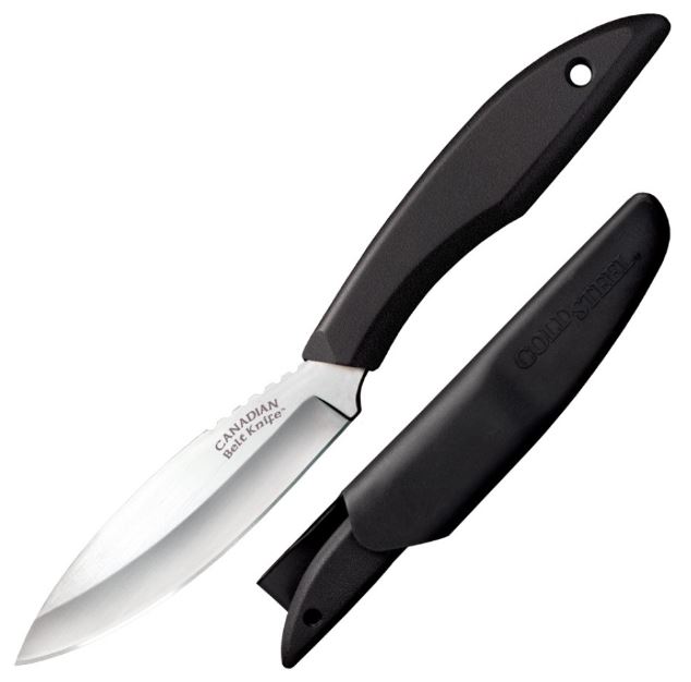 Cold Steel Canadian Fixed Blade Belt Knife, 4116 Steel, Hard Sheath, 20CBL
